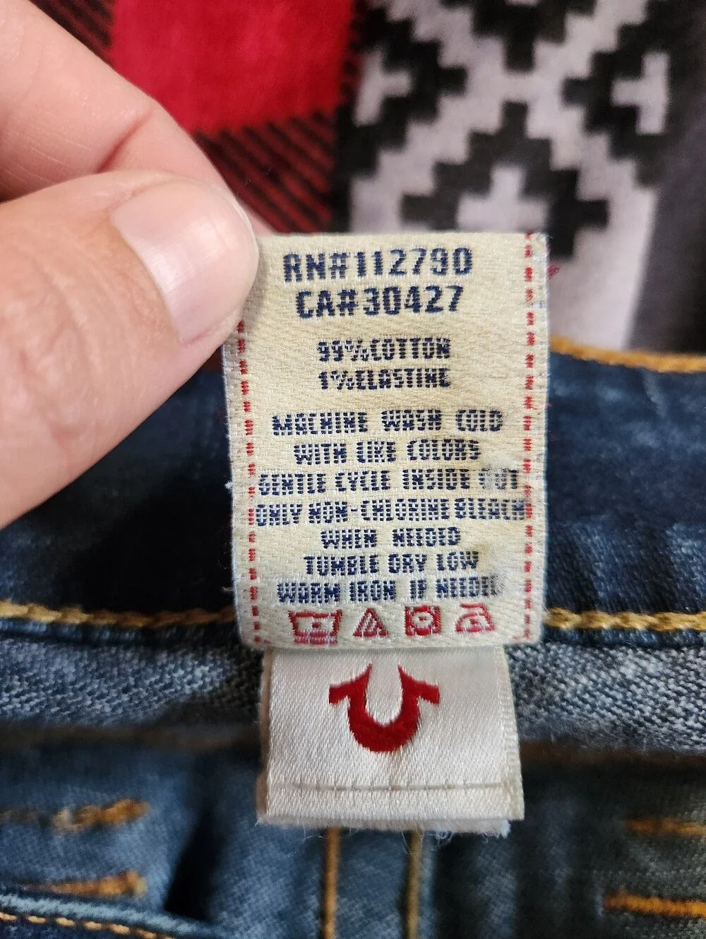 True Religion Becky Bootcut Jeans Size 29 Contrast Stitch Flap Pocket Y2K - Picture 6 of 11